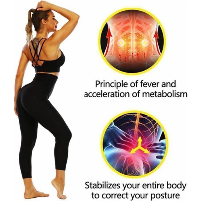 Pantalon de Sudation Femmes, Legging de Sport à Taille Haute pour Lifting des Fesses, Minceur Fitness Jogging Yoga