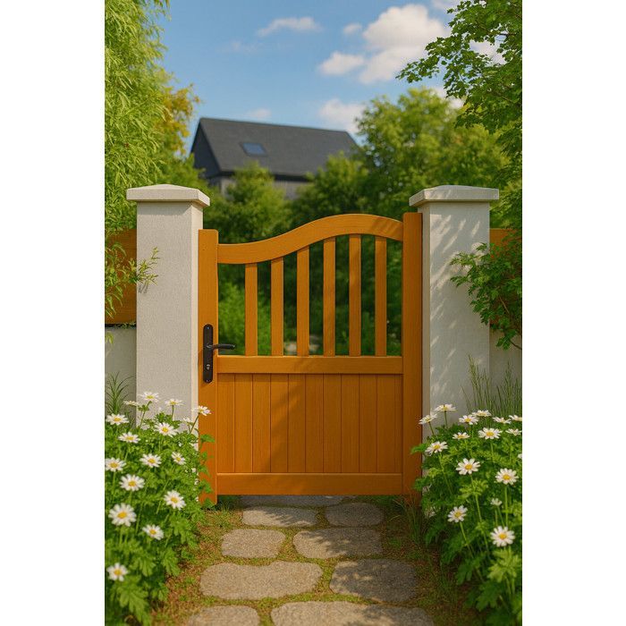 Openwork Wooden Gate, 1m wide x 1.10/1.30m high