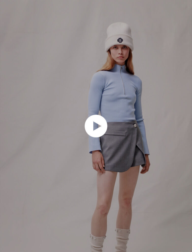 Pantaloni culotte asimetrici - Gri