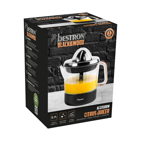 Citrus juicer, 0.7 l, black