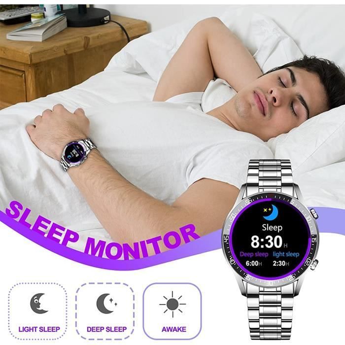 Men's Smartwatch for Sports with IP68 Waterproofing, Sleep Tracker, Pedometer, and Music Control