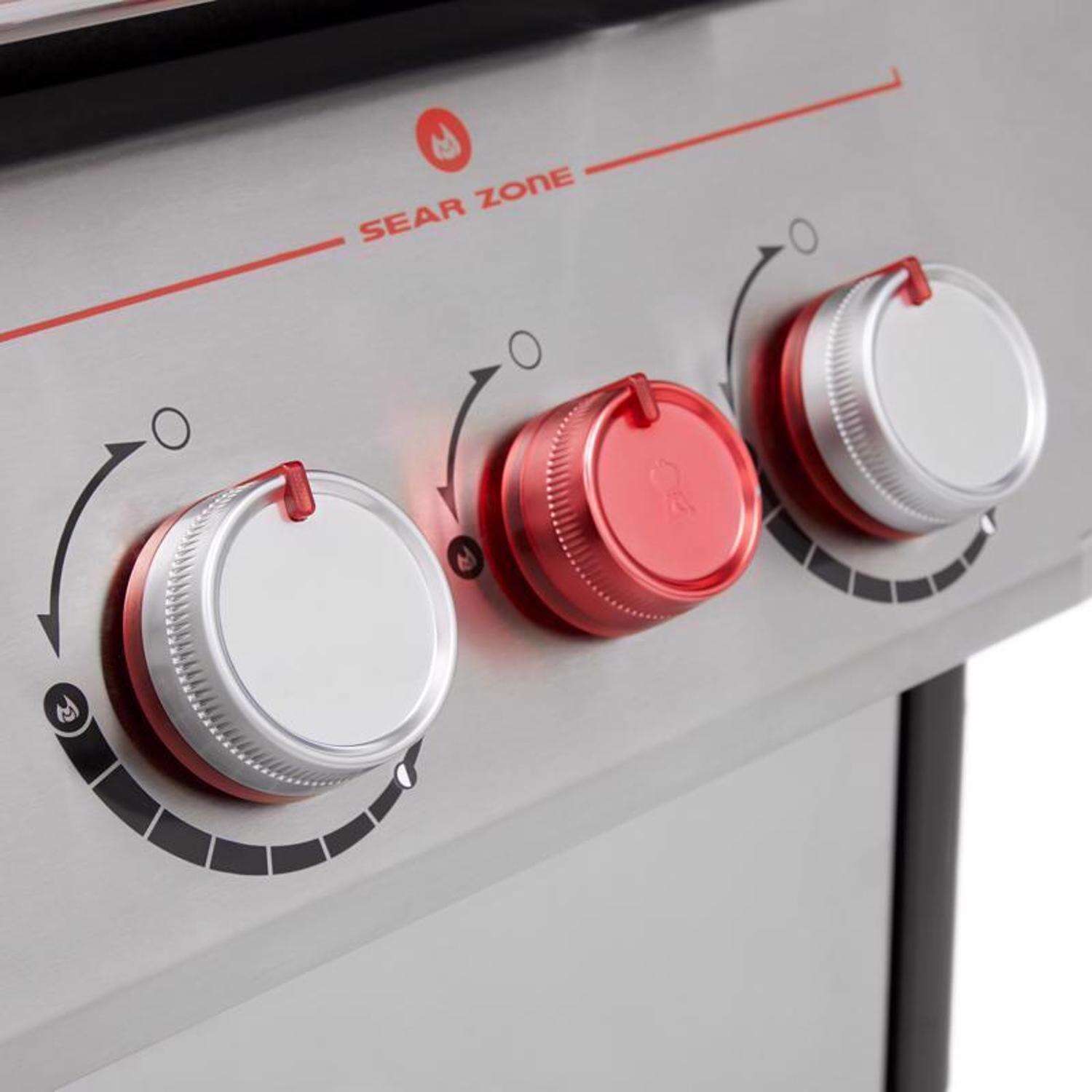 Weber Genesis S-335 3 polttimen nestekaasugrilli ruostumattomasta teräksestä