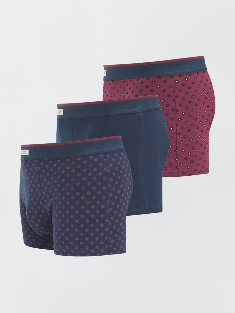 Zestaw 3 bokserek elastycznych - CZERWONE