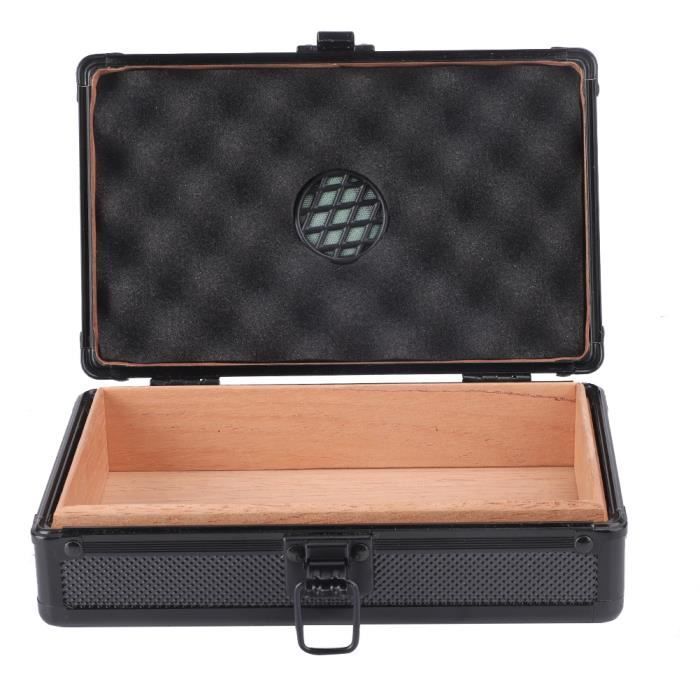 Humidor portátil para puros SURENHAP, caja de regalo con revestimiento de cedro, estuche de almacenamiento para puros.