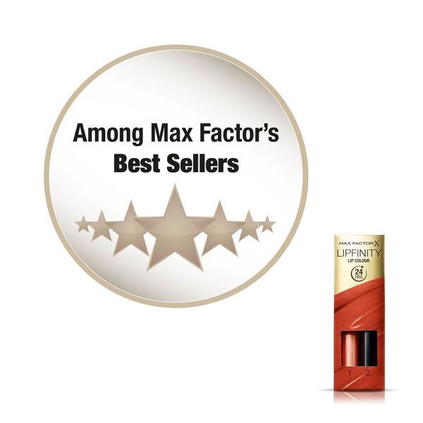 Max Factor Lipfinity ruž za usne 140 Charming, dugotrajni ruž za usne u dva koraka, 2,3 ml