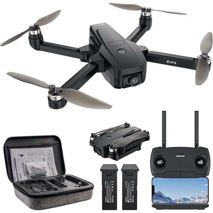 Drone - TRAHOO - T18S - Caméra 4K - Moteur Sans Balais - Pliable 5G Wifi
