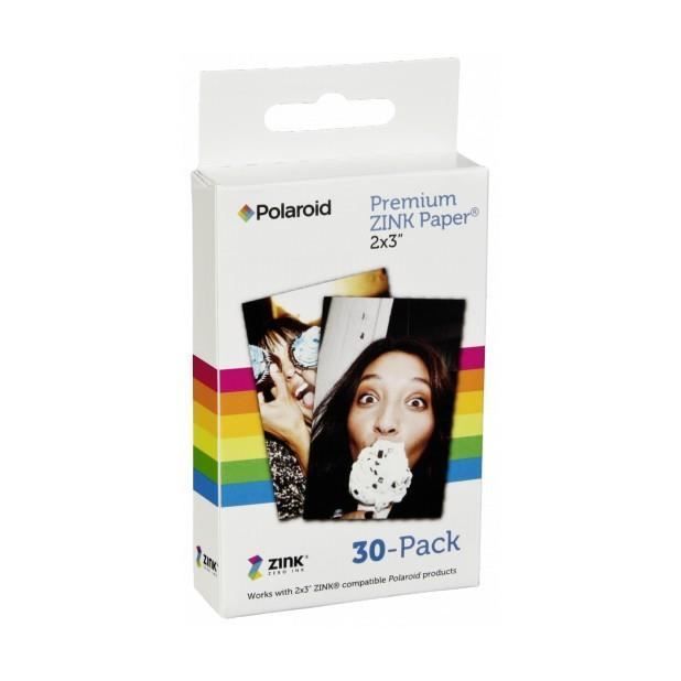 Papier photo POLAROID ZINK M 230 2x3 - 30 feuilles 5 x 7,5 cm