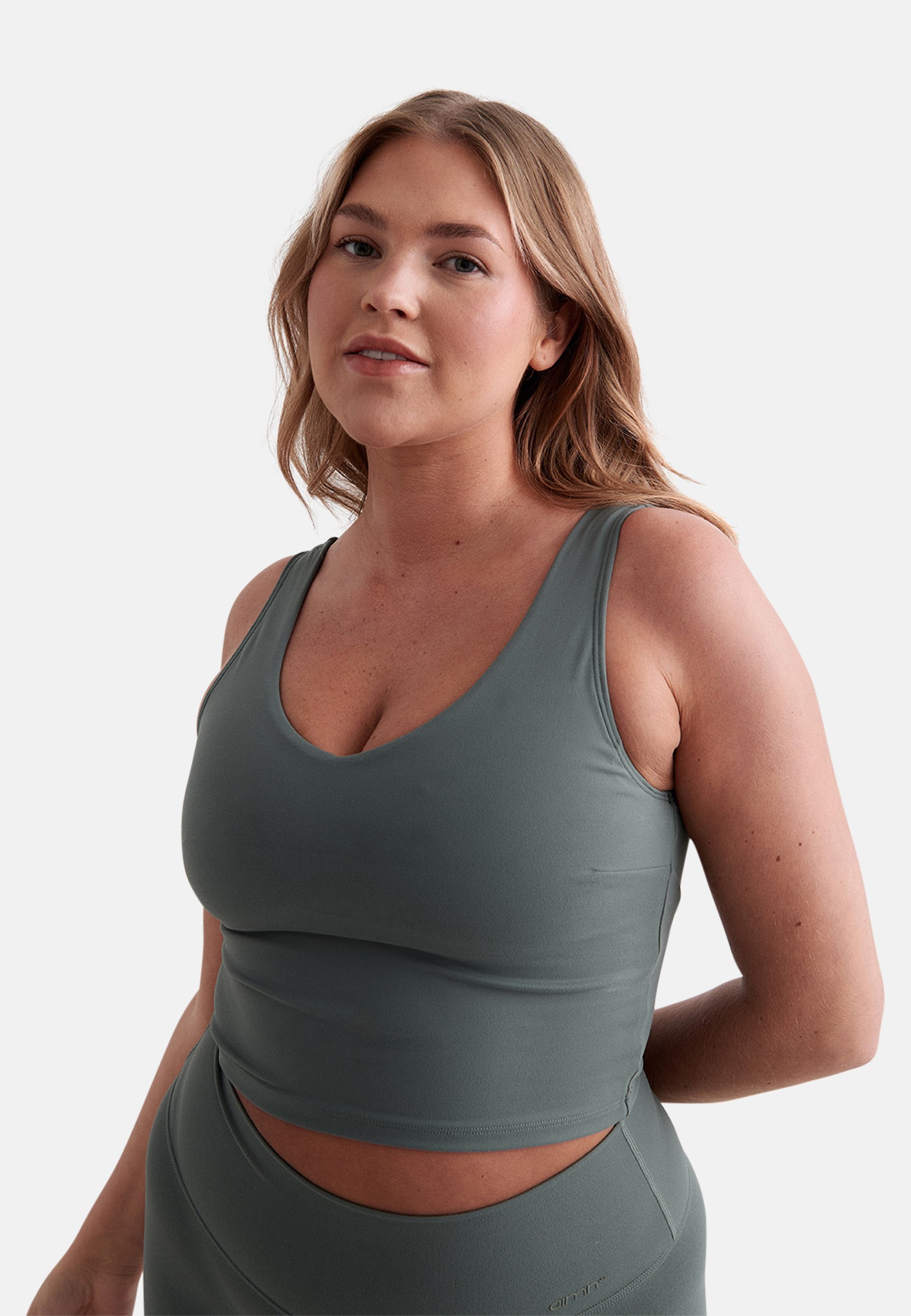 aim'n® SENSE BRALETTE - Sportbeha met lichte ondersteuning - saliegroen