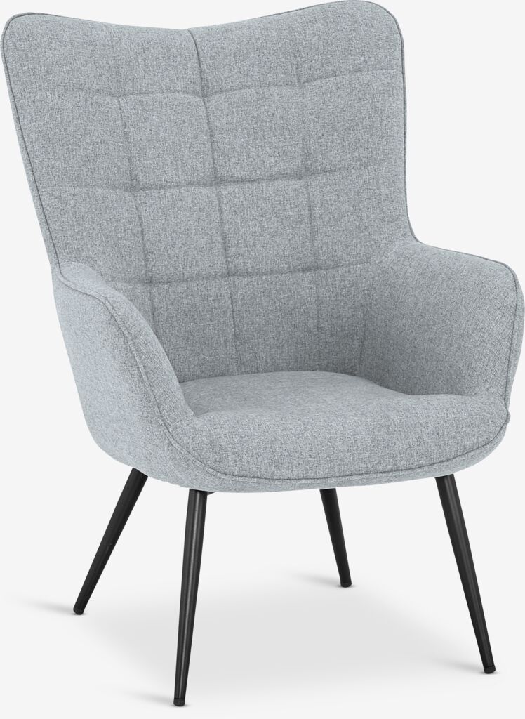 ULDUM ULDUM fotelis, pilkas/juodas audinys