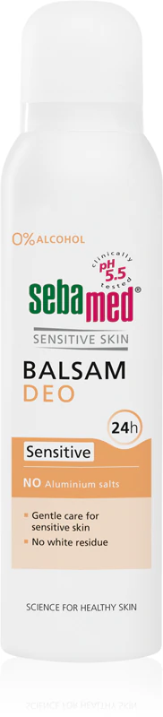Desodorante Sebamed Body Care Balsam Deo sem álcool e sem alumínio para peles sensíveis.
