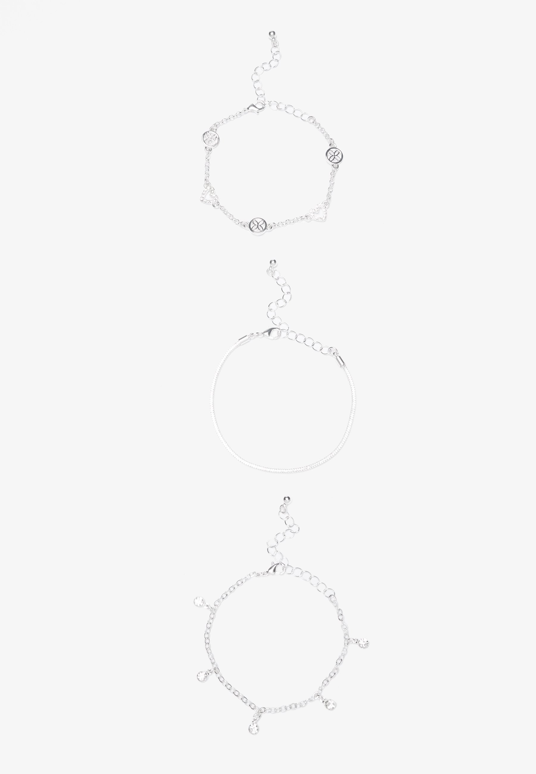 Anna Field CONFEZIONE DA 3 - Braccialetti - color argento
