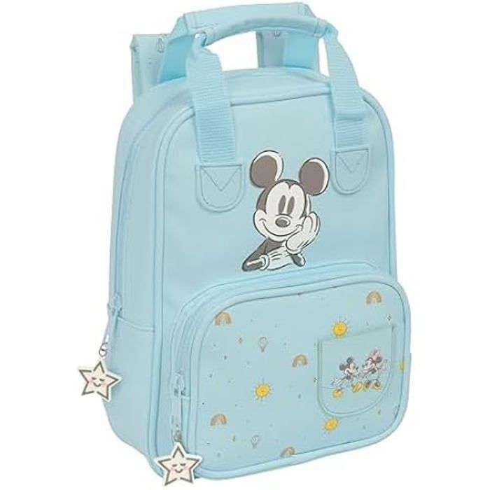 Mickey Mouse Baby Backpack for Children - SAFTA - Blue - Recyclable Fabric - Unisex