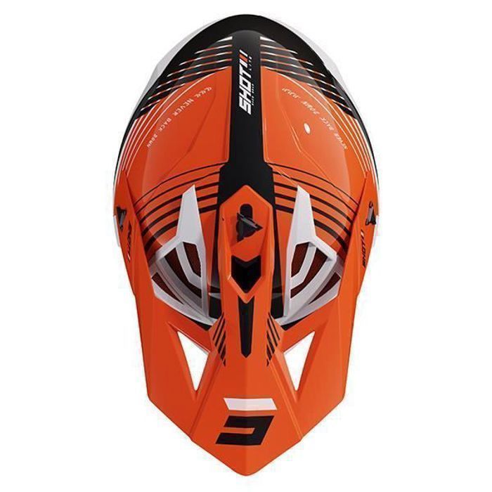 Shot Lite Fury Sort Neonorange Glossy Hjelm