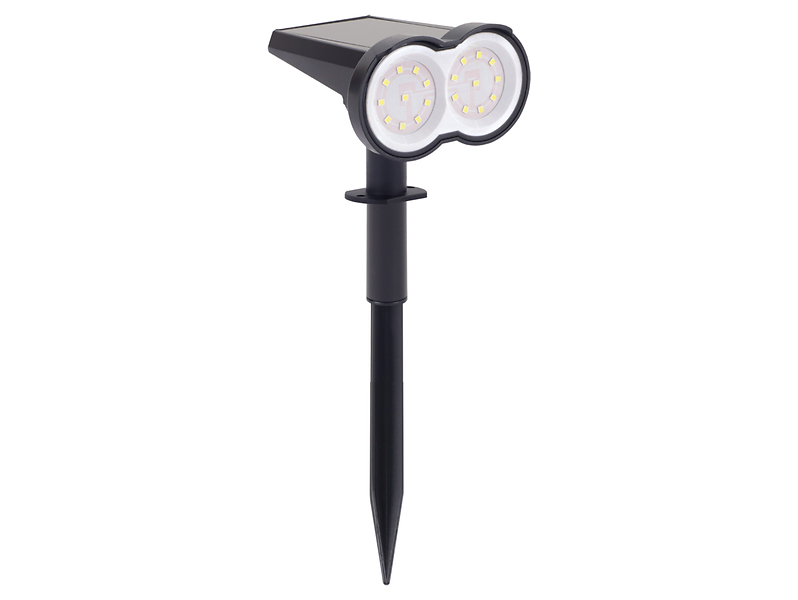 Lampa gruntowa solarna Dual LED czarna