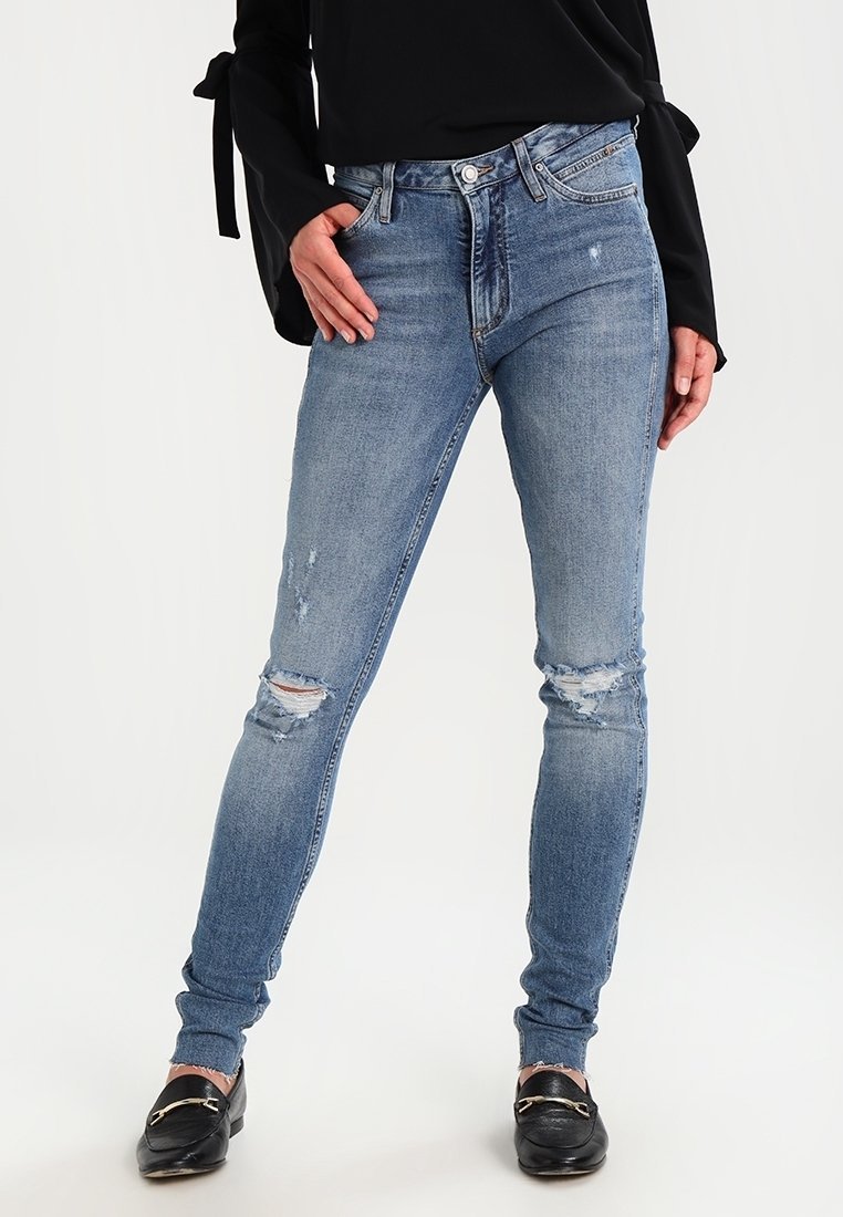 Jean Calvin Klein Jeans coupe skinny - denim déchiré