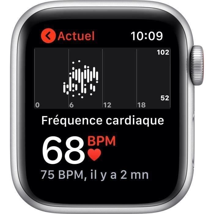 Apple Watch SE GPS + Cellular - 40mm Boîtier aluminium Argent - Bracelet Blanc (2020) - Reconditionné - Excellent état