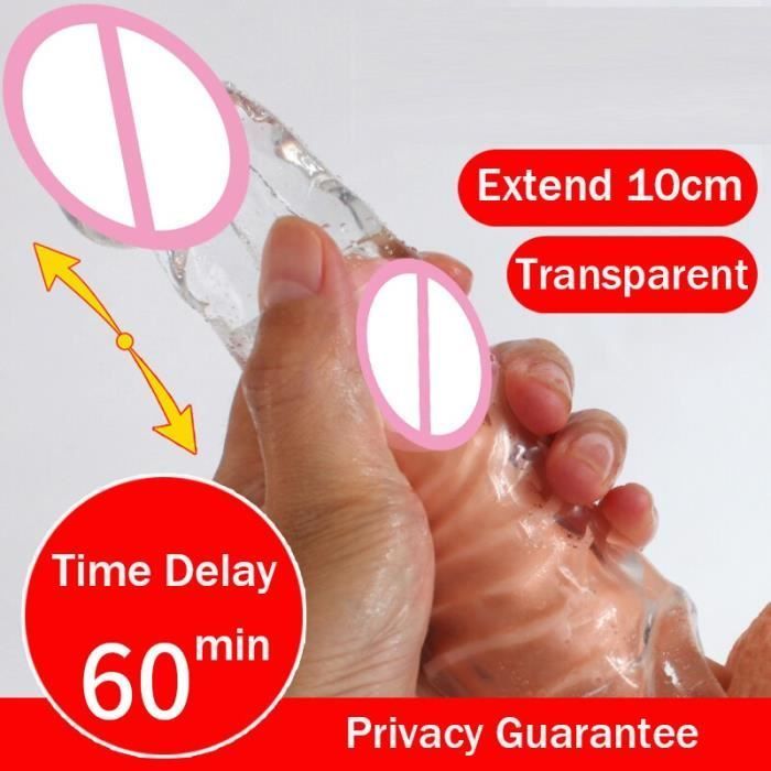 Appareil de massage,Nouveaux préservatifs d'agrandisseur de pénis transparents agrandisseur de pénis réutilisable - Type Mini