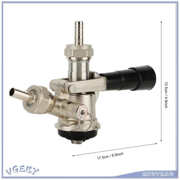 Sankey D – acoplador de barril de cerveza, dispensador de grifo de cerveza con sonda de acero inoxidable 304 y cuerpo de latón para