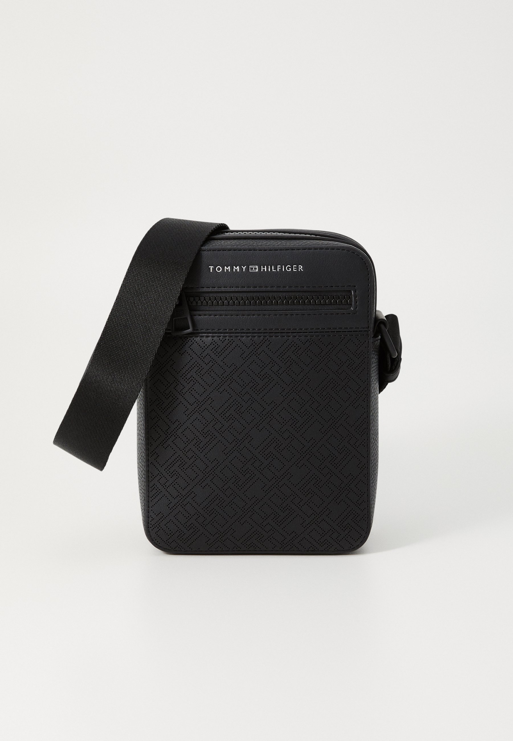 Tommy Hilfiger MONOGRAM MINI REPORTER UNISEX - Crossbodytas - zwart