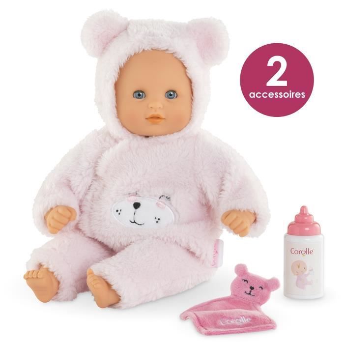 Mon Premier Poupon COROLLE - Bébé Calin Ourson d'Amour - 30 cm - 2 accessoires - senteur de vanille - dès 18 mois