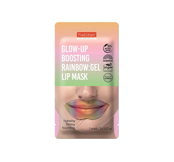 Purederm Glow Up Boosting Rainbow hydrożelowa maseczka na usta 1 sztuka