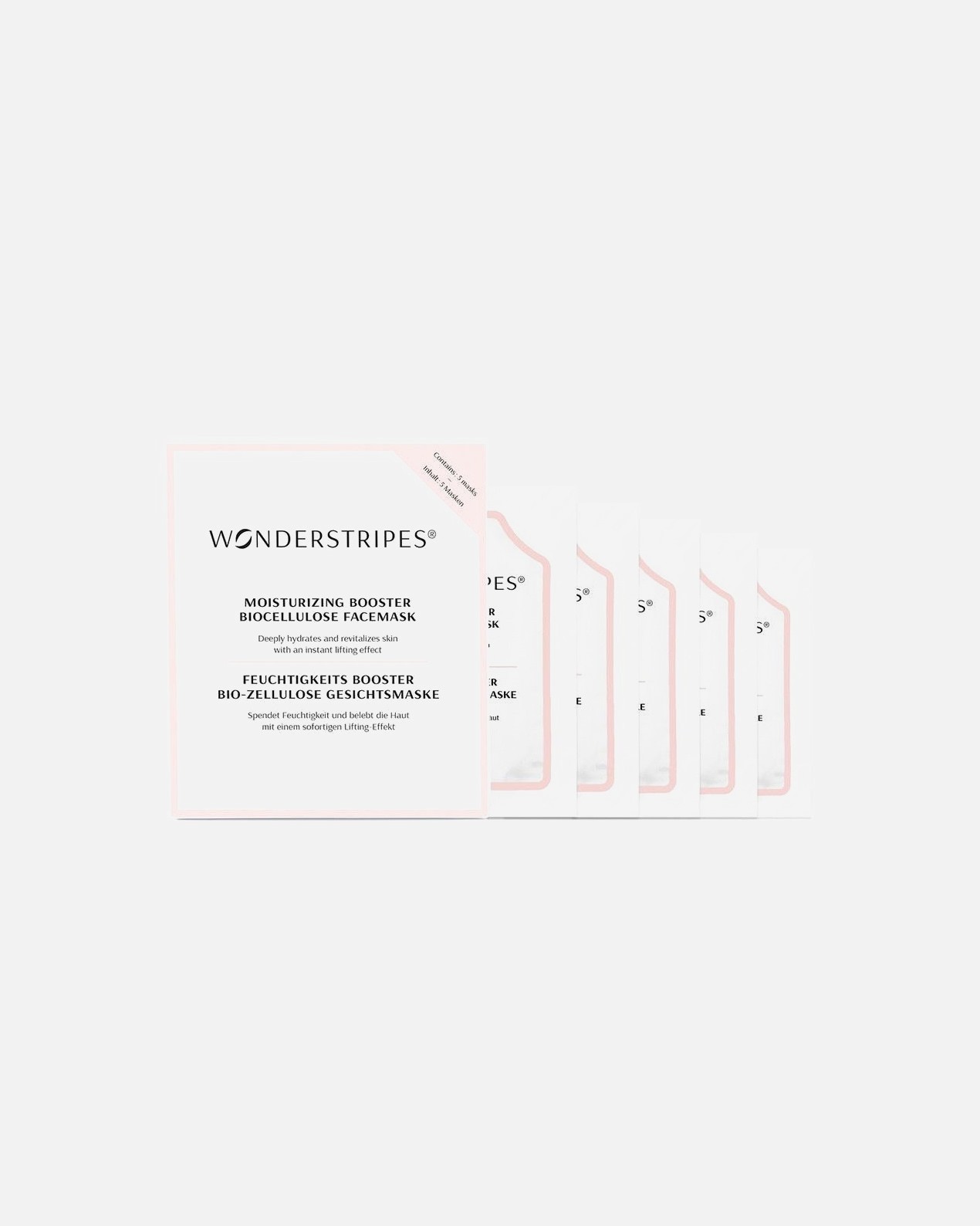 Wonderstripes mitrinošā maska ar hialuronskābes pastiprinātāju – 1 gab.