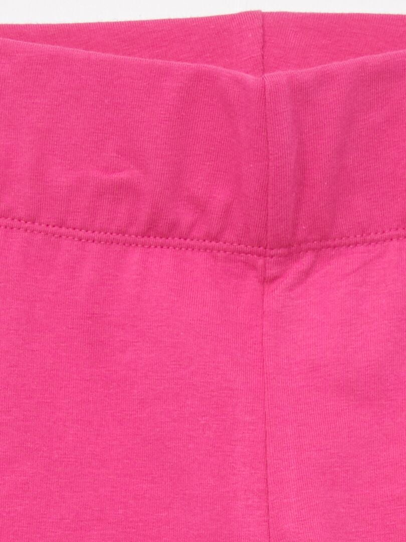 Pantalones cortos de ciclismo de algodón elástico - ROSA