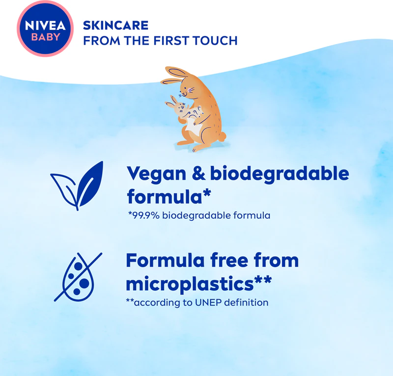 Lenços umedecidos suaves para bebês NIVEA BABY Soft & Cream