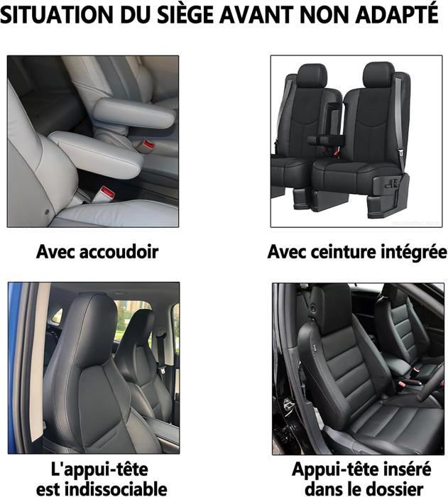 Coprisedili per auto, set da 9 pezzi in similpelle, coprisedili universali (rosso)