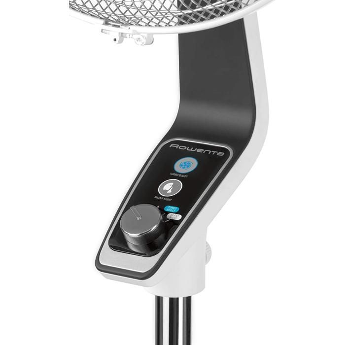 Sokkelventilator - ROWENTA VU5640F2 - 70 W - Oscillerende, 5 blade, 4 hastigheder, Turbo Silence, Turbo Boost-funktion