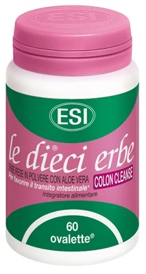 ESI Esi De Tien Kruiden Darmreiniging 60 ovale tabletten Voedingssupplement voor darmtransit