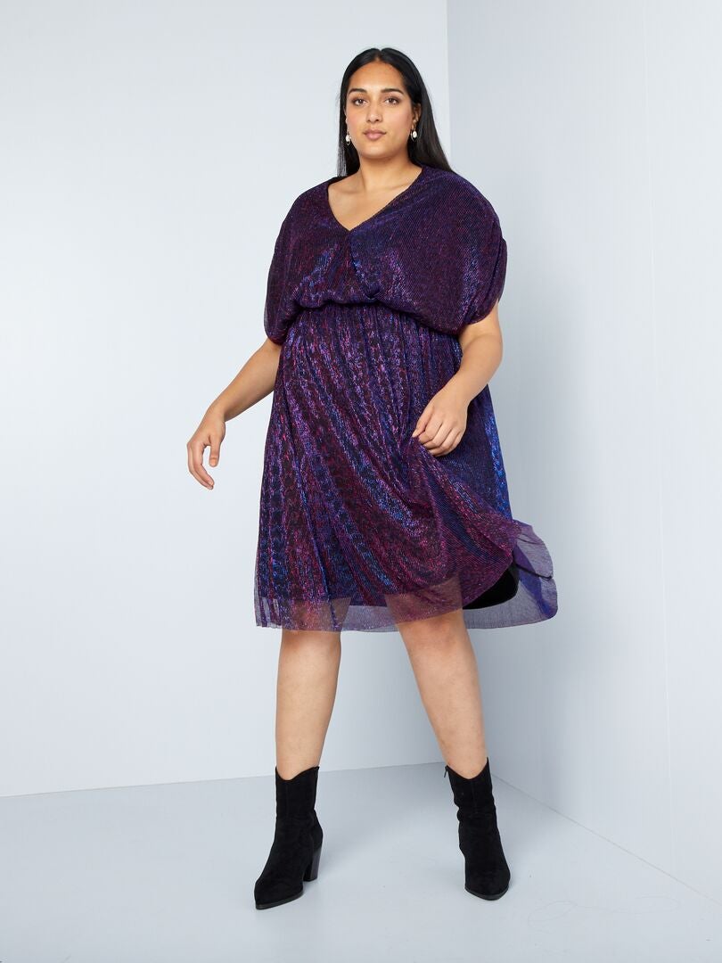 Vestido corto de fiesta - MORADO