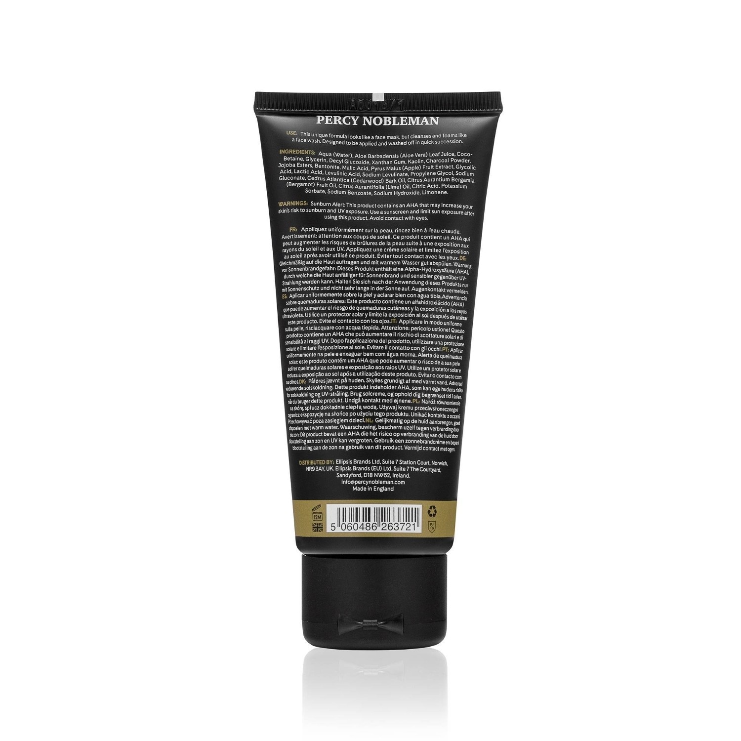 Percy Nobleman arcradír aktív szénnel – 100 ml
