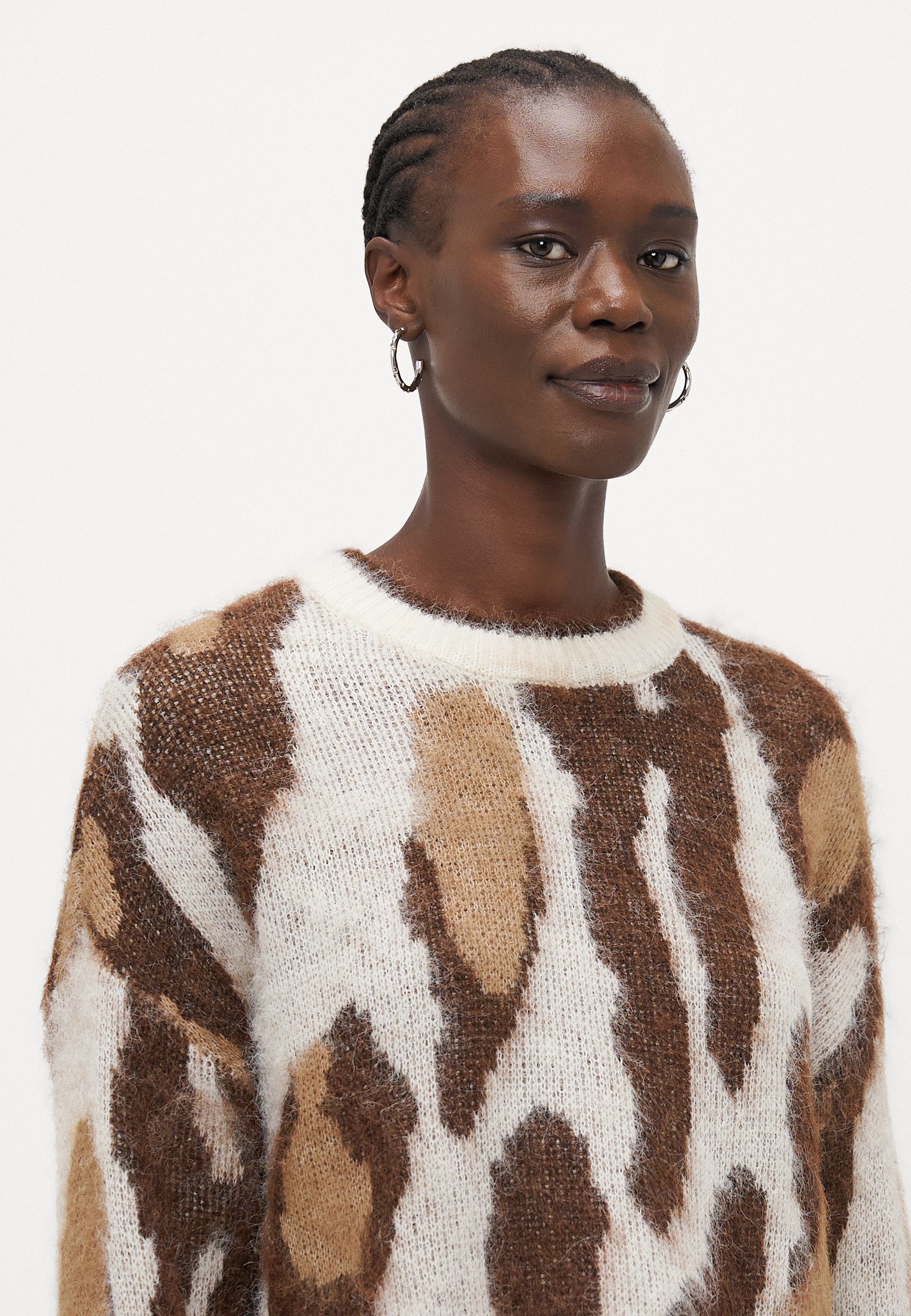 SOLO Lunghezza ONLEDELIE LIFE O NECK - Maglione - betulla/castagna/cocca crema