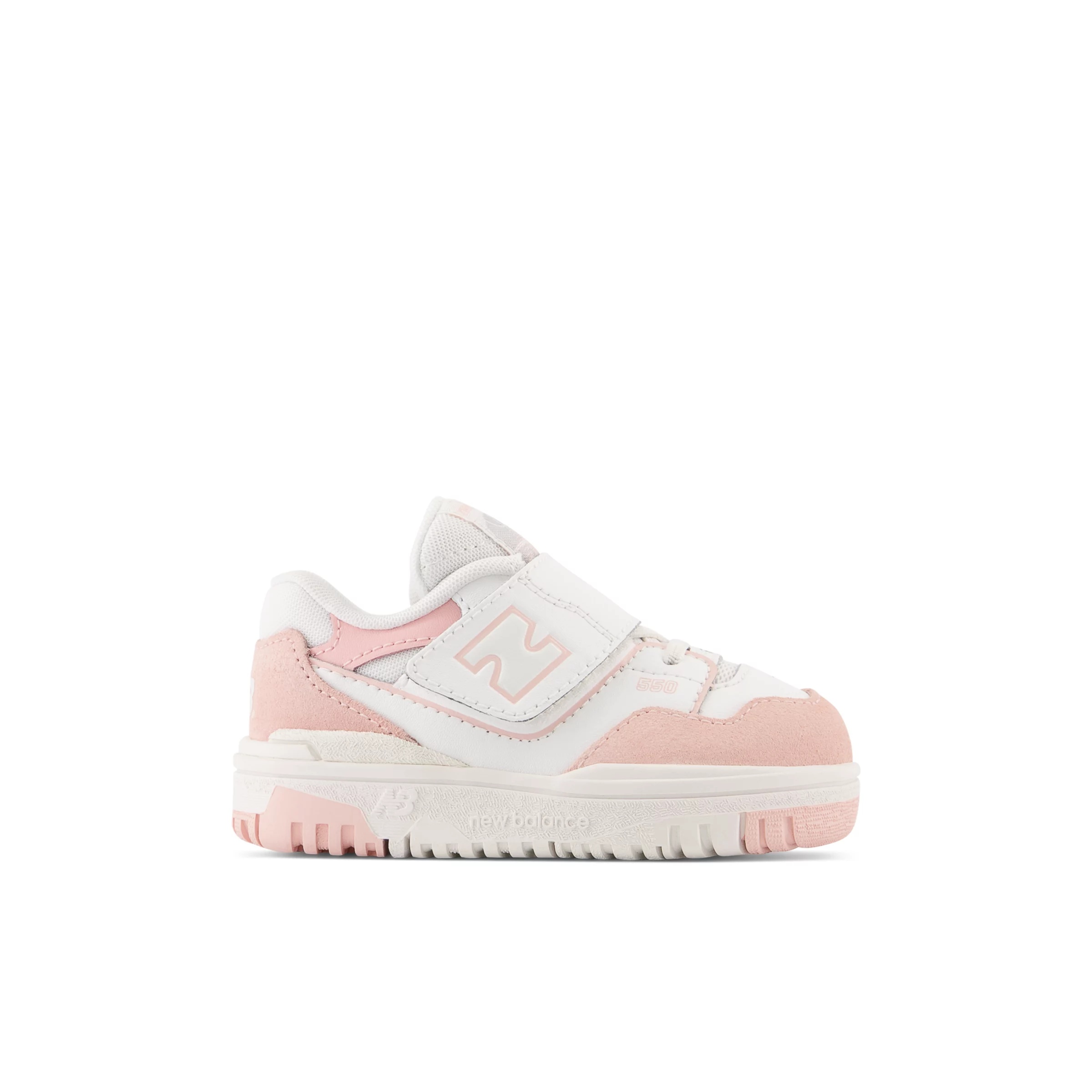 550 Bungee Lace with Top Strap White con pink haze
