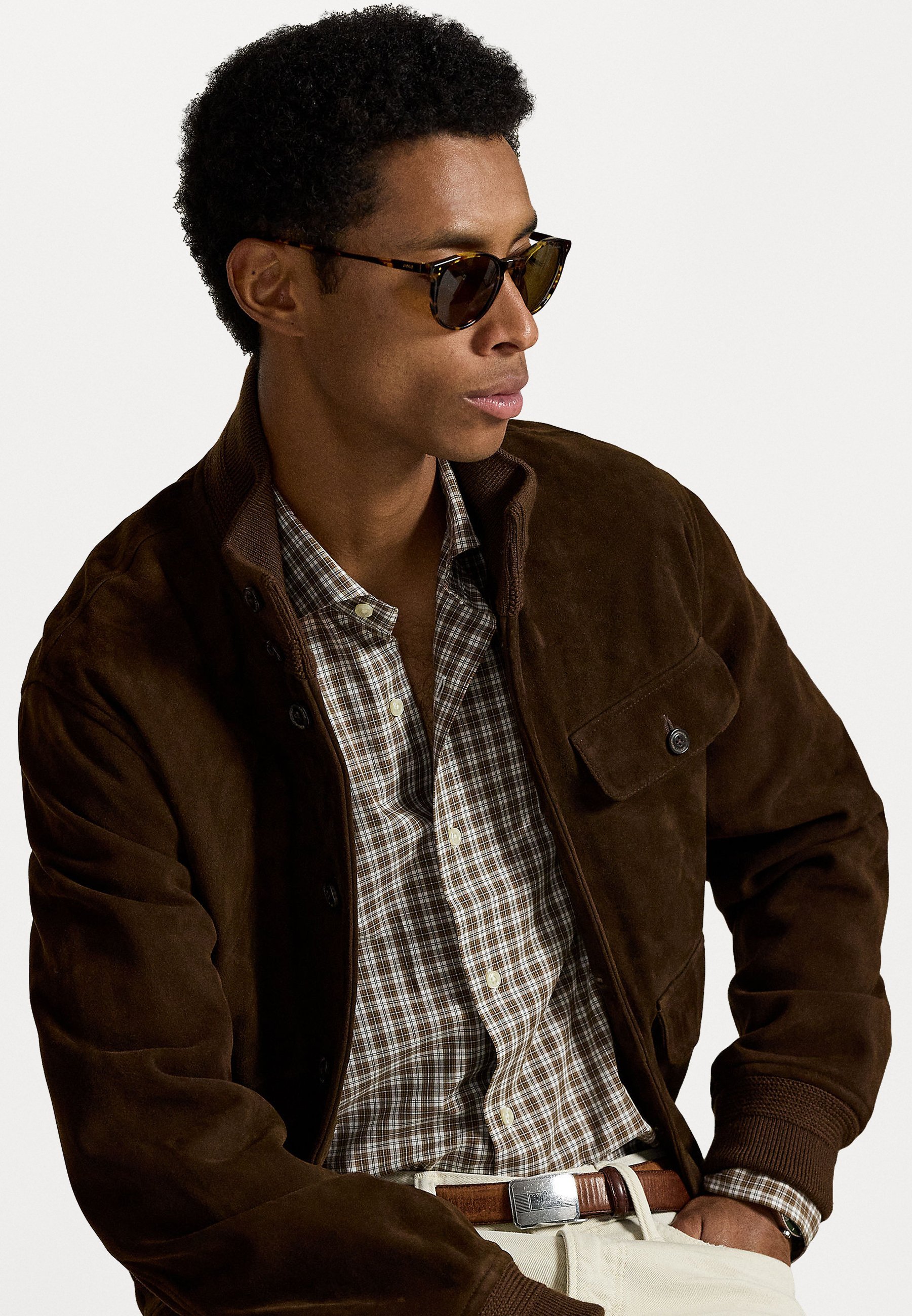 Chemise Polo Ralph Lauren coupe personnalisée à carreaux en popeline stretch - Chemise - marron multicolore