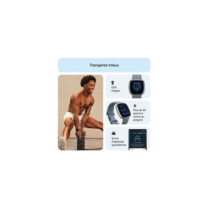 Smartwatch - FITBIT - Versa 4 - Bianco - GPS - Notifiche di chiamate/SMS