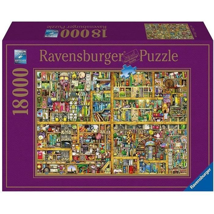 18,000-piece puzzle, Magic Library XXL, Colin Thompson, Adults and children aged 14 and up, Fantasy, 17825, Ravensburger