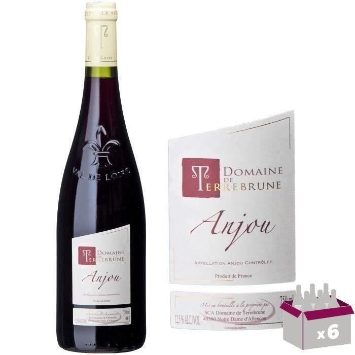 Domaine de Terrebrune Anjou - Vin rouge de Val de Loire x6 2024