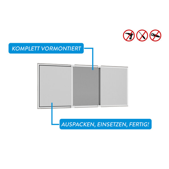 Fereastră glisantă din aluminiu COMFY SLIDE, 75 x 100 cm, albă