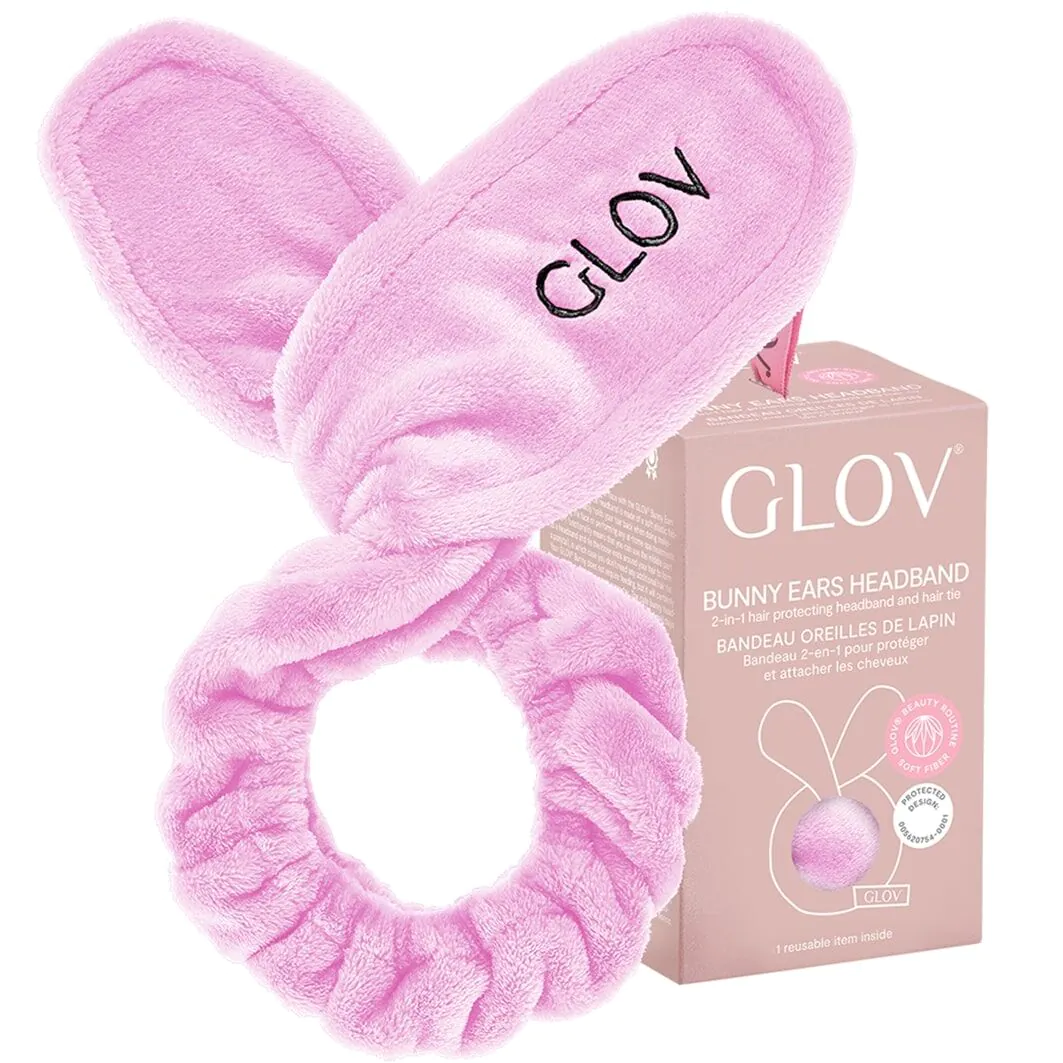 Glov Bunny Ears Pink Opaska kosmetyczna