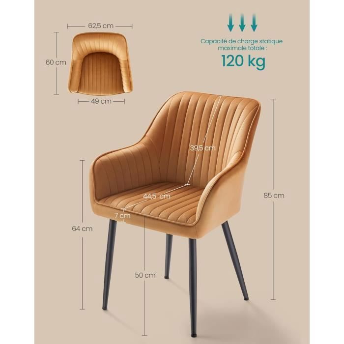 Ruokapöydän tuoli, keittiön tuoli, samettinen nojatuoli, verhoiltu, käsinojilla, karamellinruskea ja musteenmusta