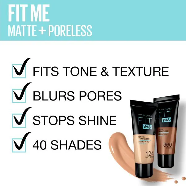 Base Maybelline Fit Me Matte & Poreless 350 Caramelo