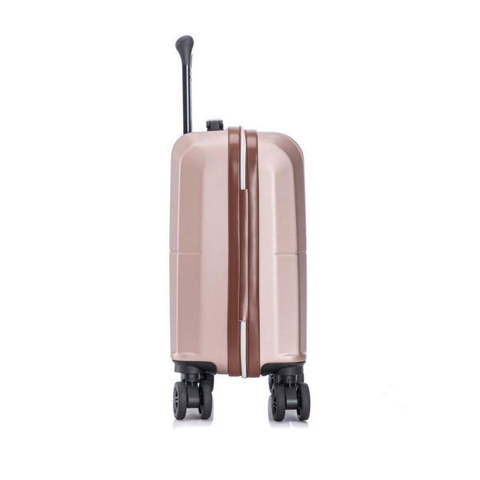 Valise Cabine - CELIMS FRANCE - Modèle 2025 - 45x36x20 cm - Rose Gold - Cadenas à combinaison