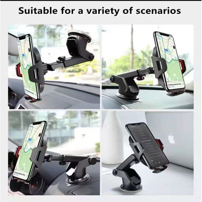 Support de navigation pour voiture à ventouse universel télescopique anti-secousse nouveau modèle-gris