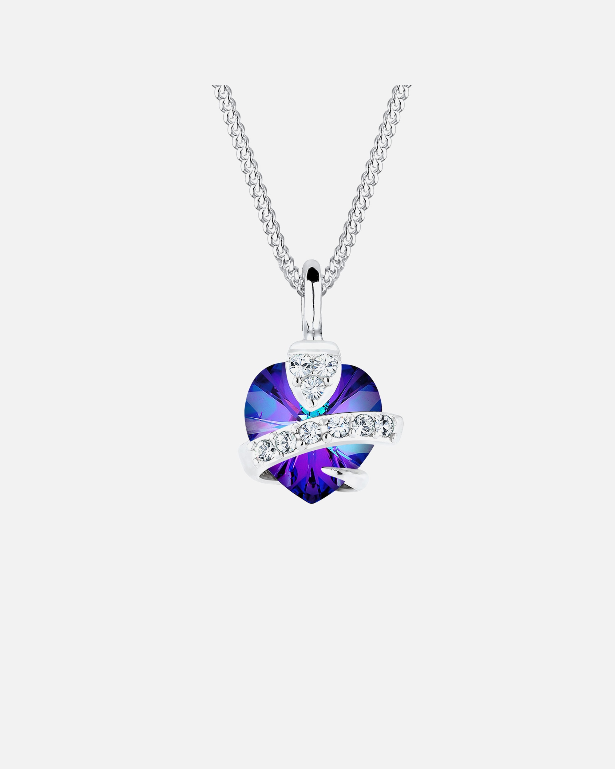 Elli Femmes pendentif cœur glamoureux avec cristaux en argent sterling 925