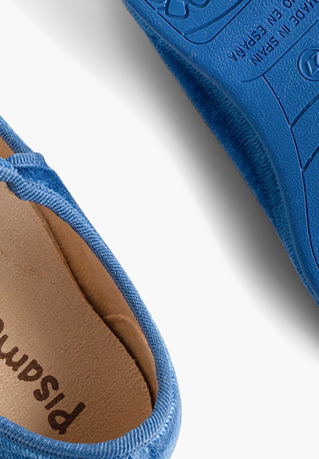 Pisamonas fluwelen gesp - babyschoenen - stewardessenblauw