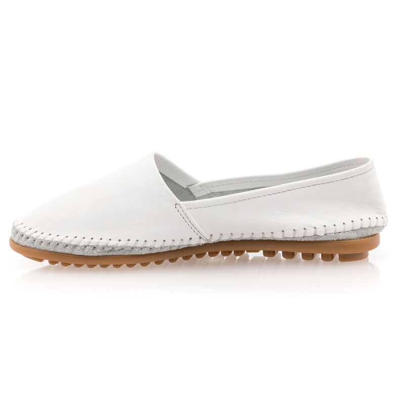 Weiße Damen-Loafer/Bootsschuhe