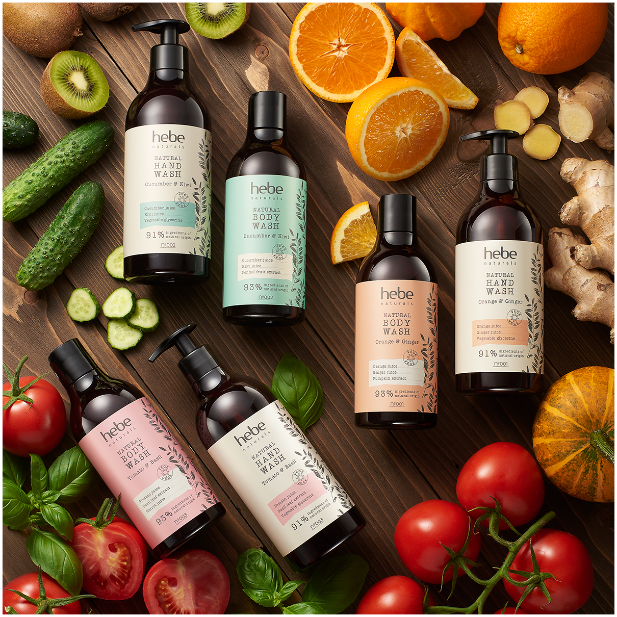 Hebe Naturals Natural Body Wash Orange & Ginger