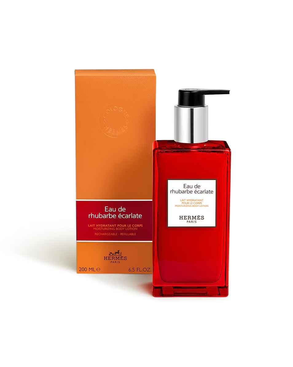HERMÈS Le Bain Eau de rhubarbe écarlate, lapte de corp hidratant